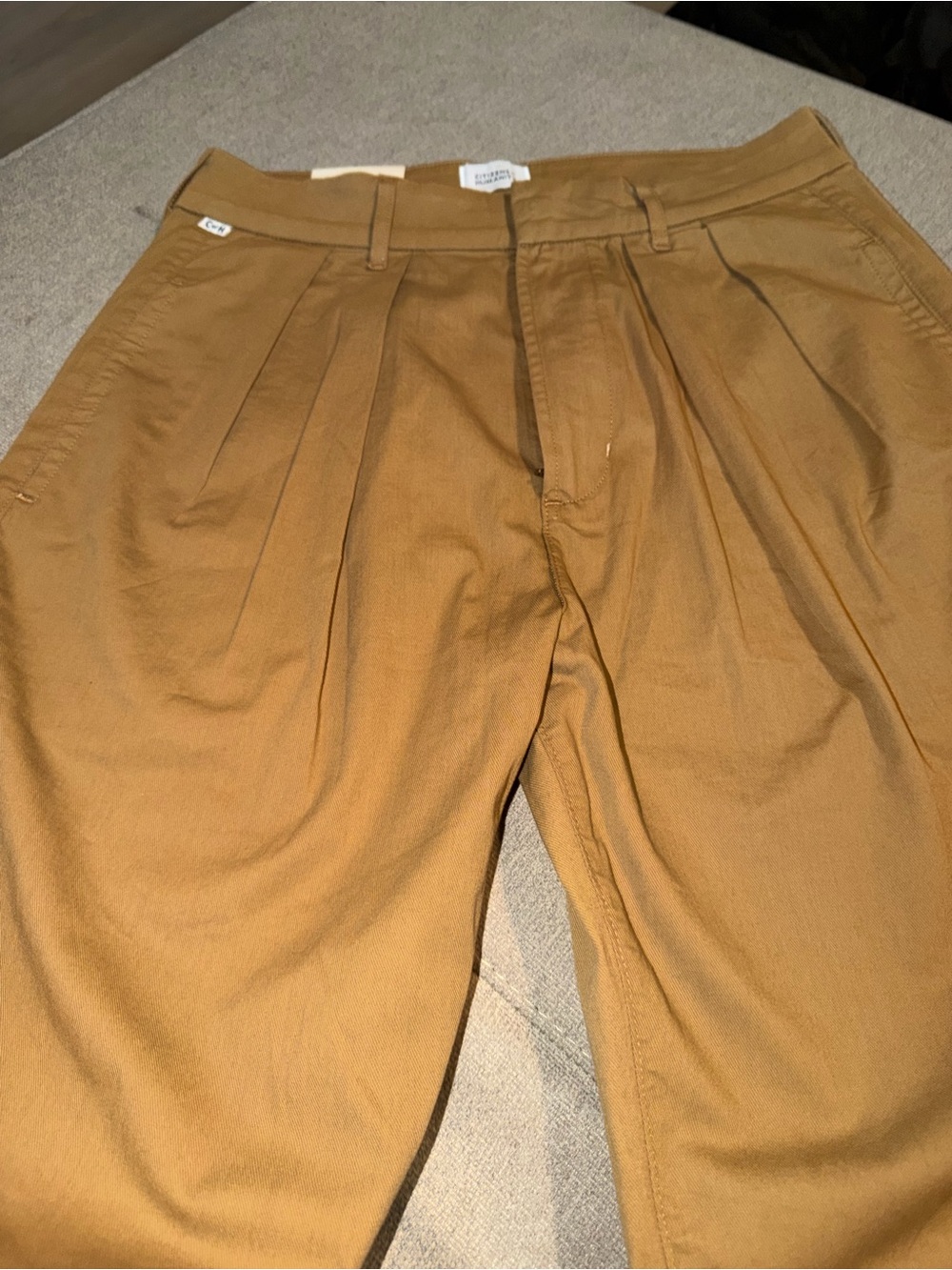 Wide-Leg High-Waist Pants in Tan, PANTALONES PLISADOS PETRA - Picture 9 of 12